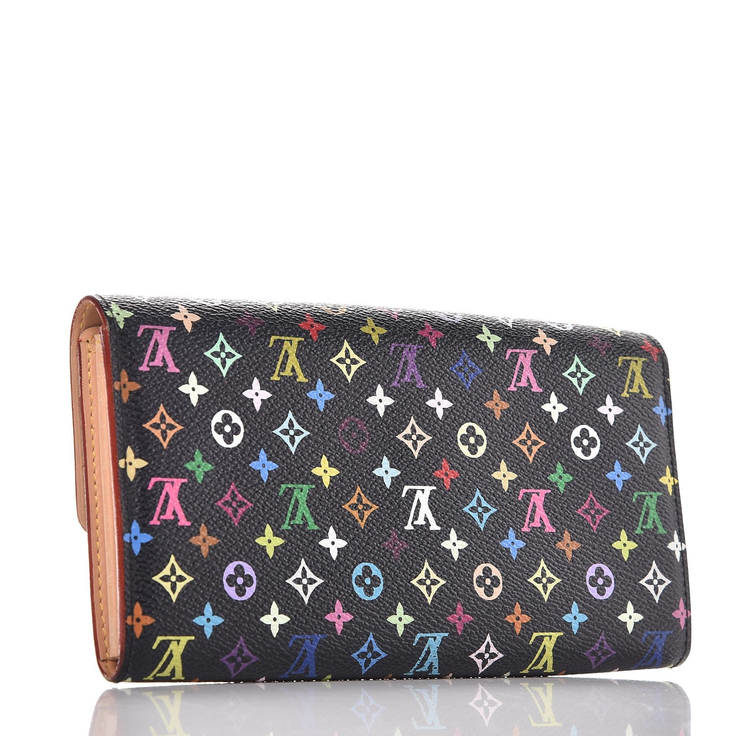 Louis Vuitton Monogram Multicolor Sarah Wallet Black 3 of 8