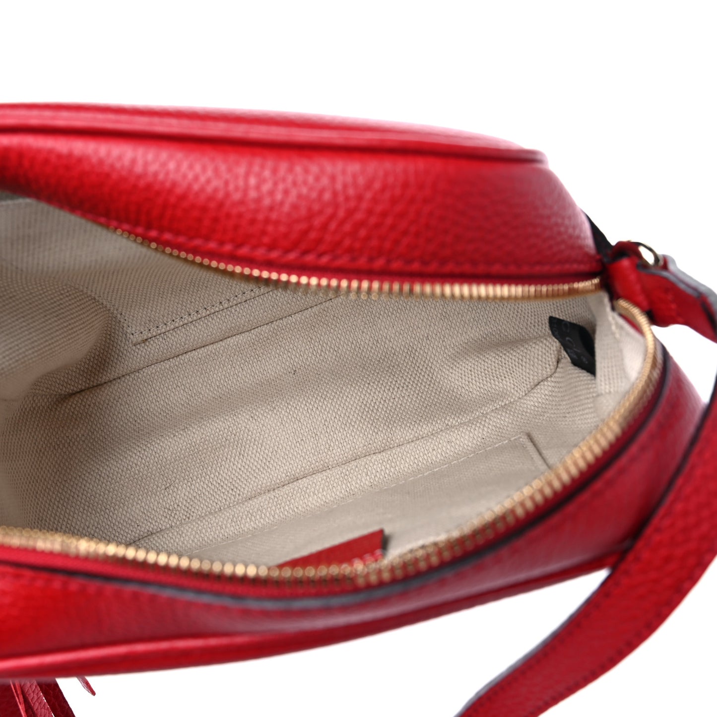 Pebbled Calfskin Small Soho Disco Bag Tabasco Red