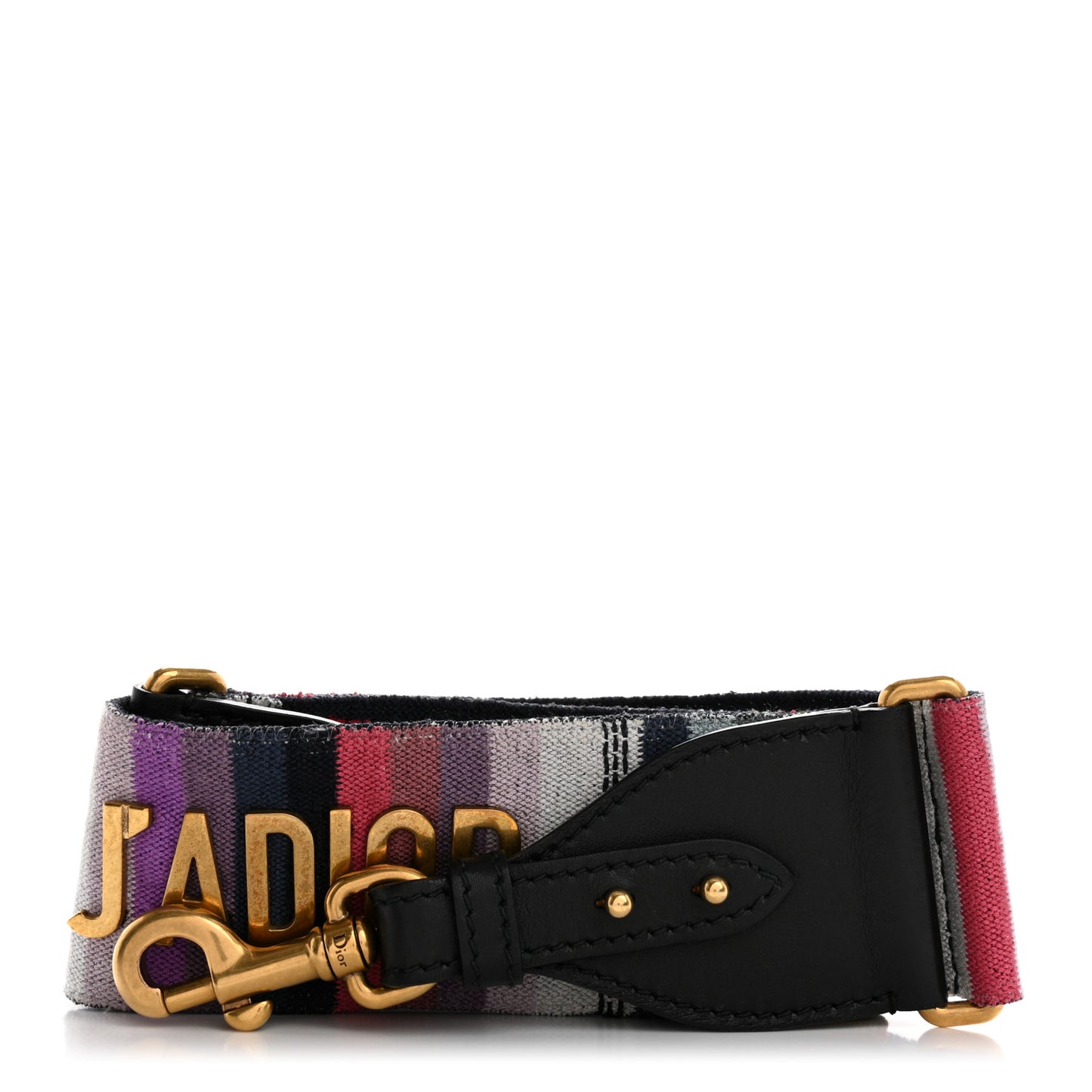 Canvas Embroidered Studded Rainbow J’Adior Shoulder Strap