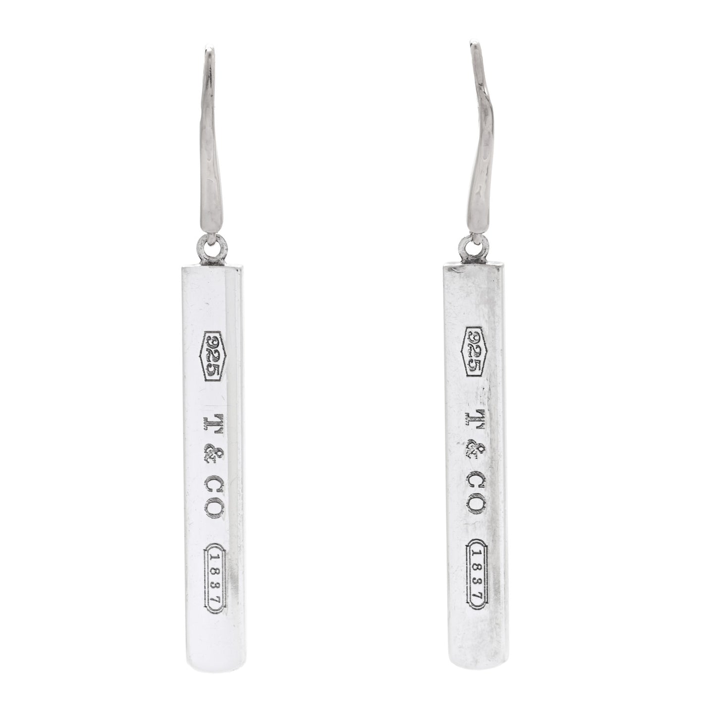 Sterling Silver 1837 Bar Drop Earrings