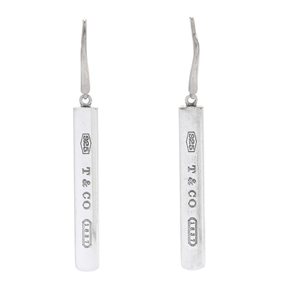 Tiffany Sterling Silver 1837 Bar Drop Earrings 1 of 4