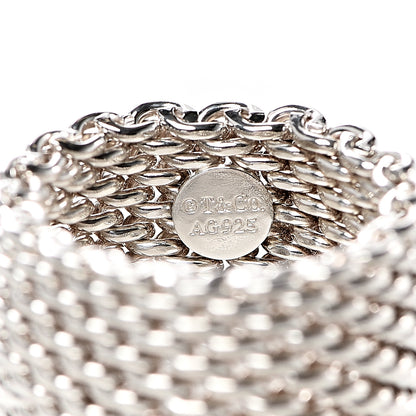 Tiffany Sterling Silver Somerset Mesh Ring 49 5 4 of 4