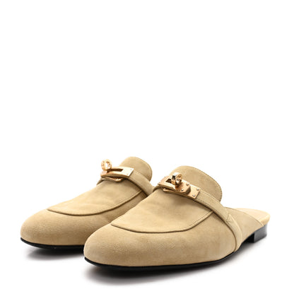 Hermes Suede Goatskin Oz Mules 37 Beige Sable 4 of 9