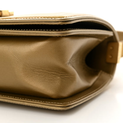 Chanel Metallic Patent Calfskin Quilted Small Boy Flap Gold 10 of 11