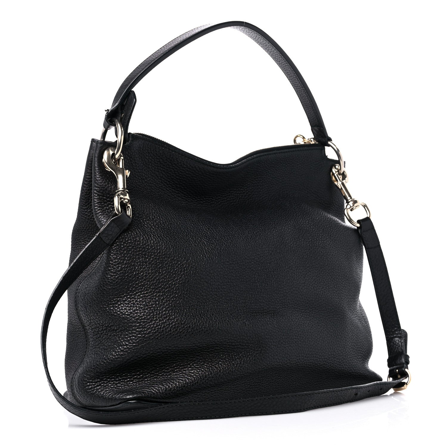 Gucci Pebbled Calfskin Large Soho Hobo Black 3 of 17