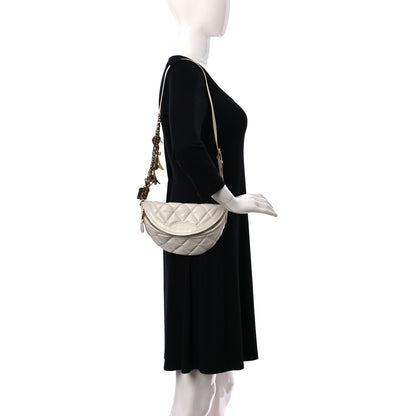 Balenciaga Calfskin Quilted Charms XXS Souvenir Belt Bag White 2 of 12