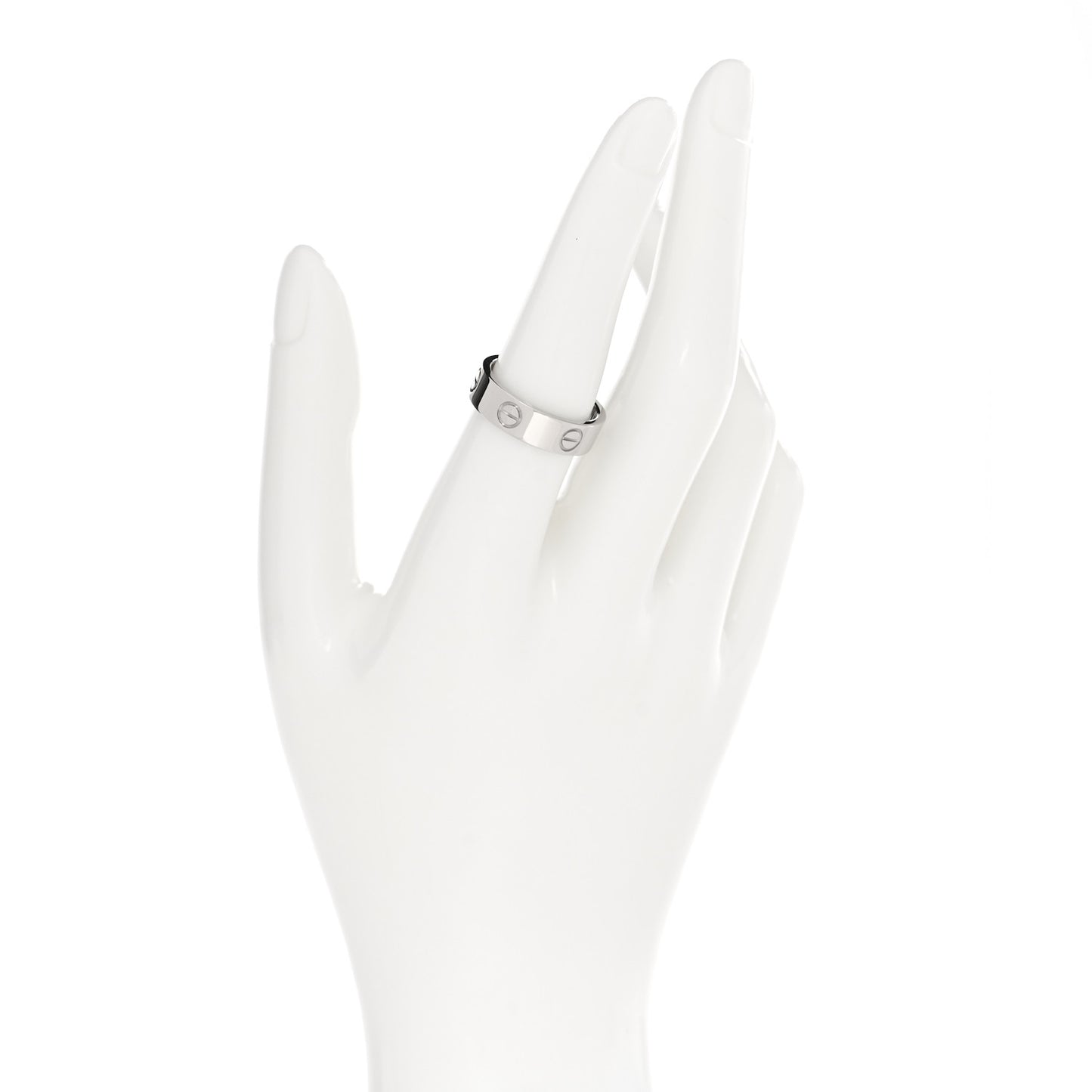 18K White Gold 5.5mm LOVE Ring 54 6.75