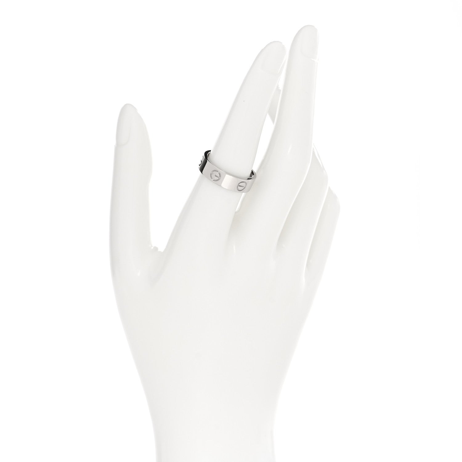 Cartier 18K White Gold 5.5mm LOVE Ring 54 6.75 2 of 4