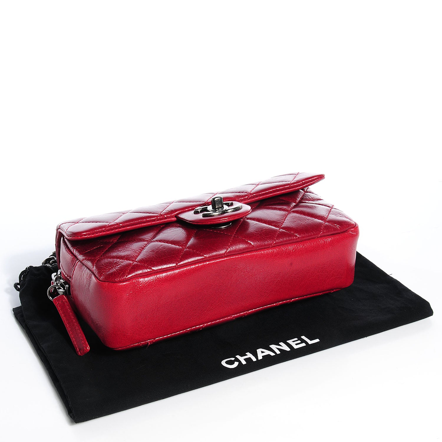 Chanel Glazed Calfskin Small Flap Red 4 of 8
