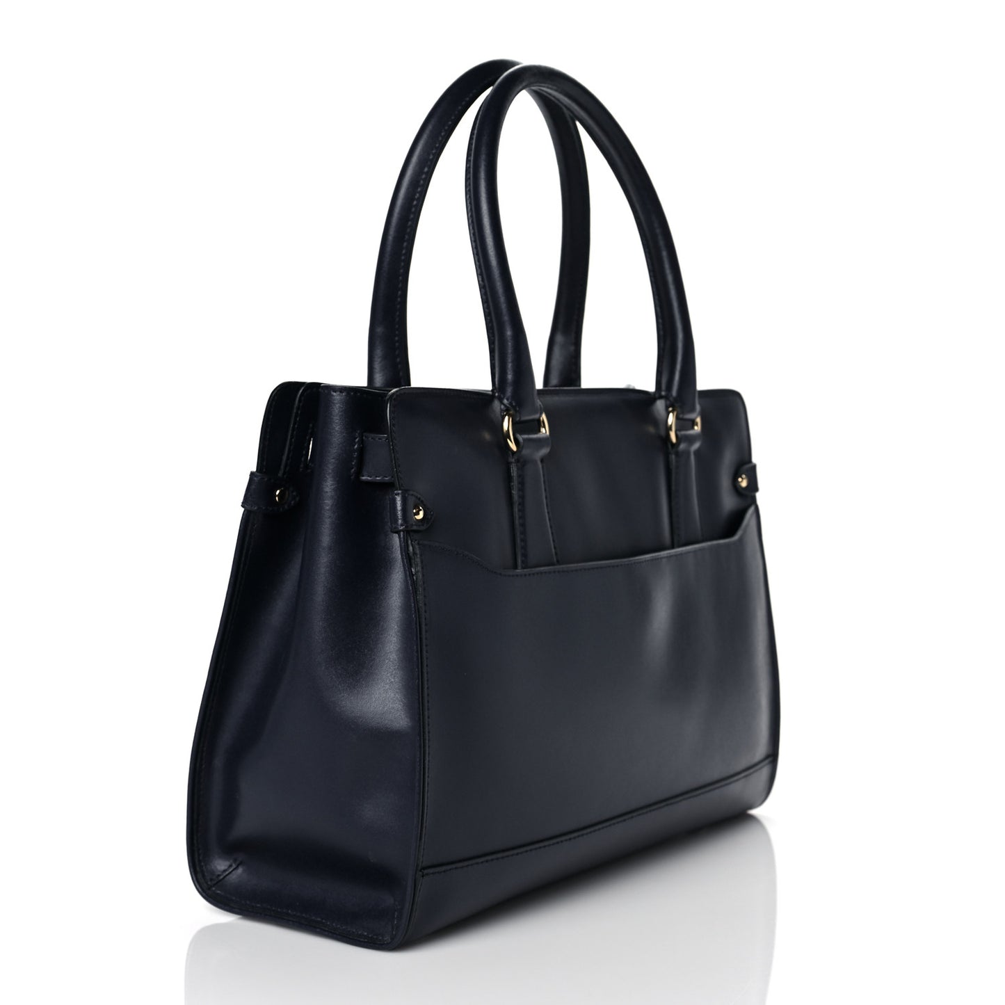 Calfskin Briana Tote Navy