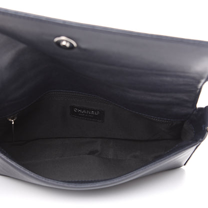 Chanel Lambskin Quilted CC Chocolate Bar Flap Navy 4 of 14