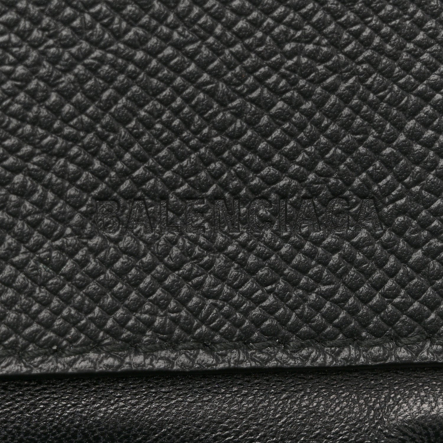 Balenciaga Grained Calfskin Graffiti BB Chain Wallet Black Bleu Violet 6 of 13