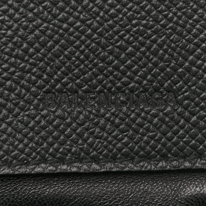 Balenciaga Grained Calfskin Graffiti BB Chain Wallet Black Bleu Violet 6 of 13