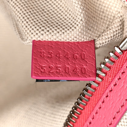 Gucci GG Supreme Monogram Textured Dollar Calfskin Airbrushed Medium Savoy Duffle Bag Pink Beige 6 of 9