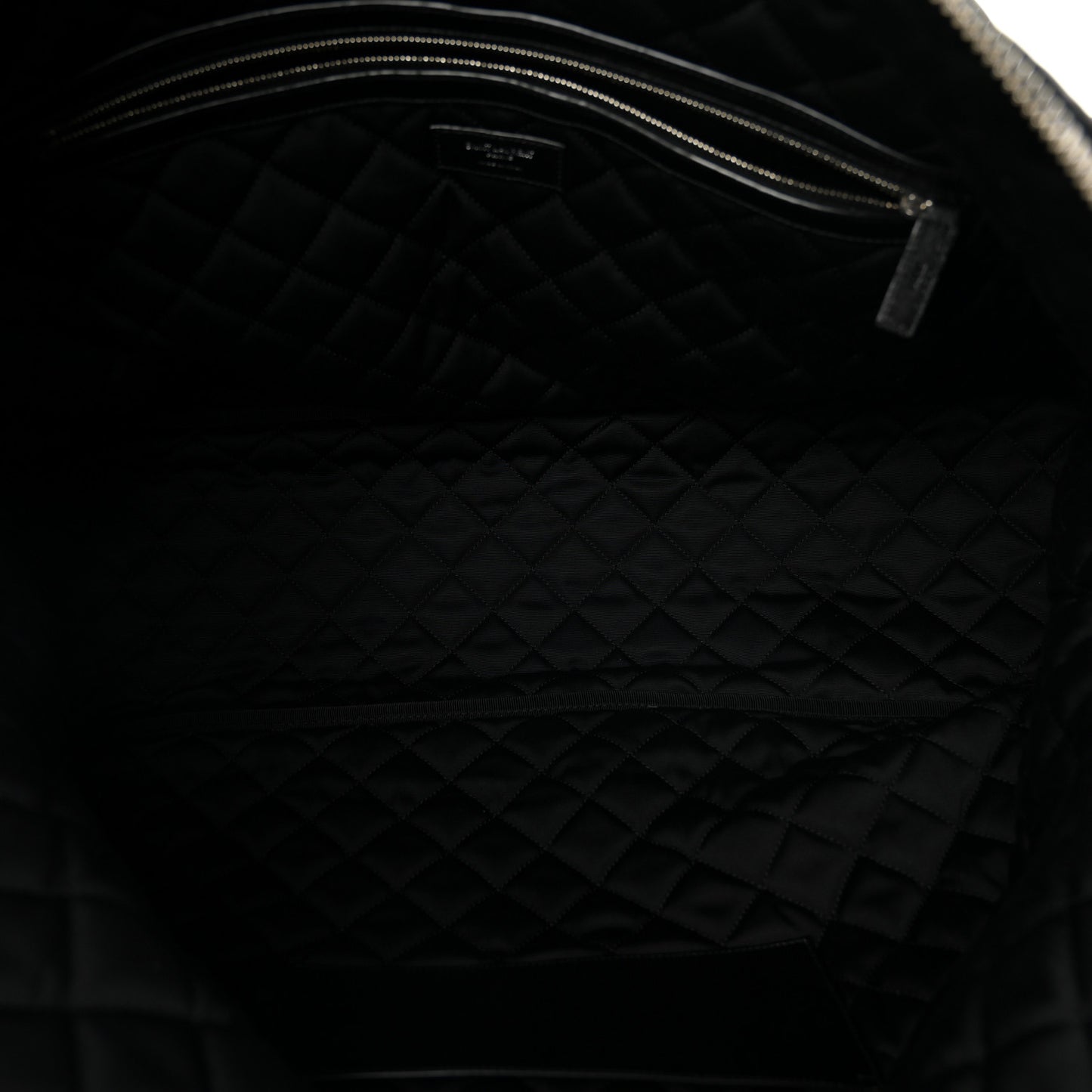 Calfskin Quilted ES Giant Travel Bag Black