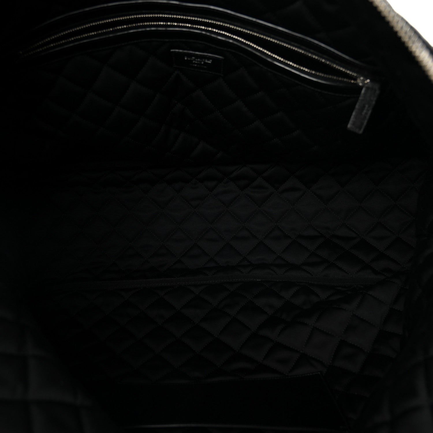 Saint Laurent Calfskin Quilted ES Giant Travel Bag Black 4 of 9