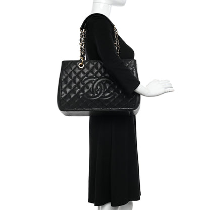 Chanel Caviar Quilted Grand Shopping Tote GST Black 3 of 13