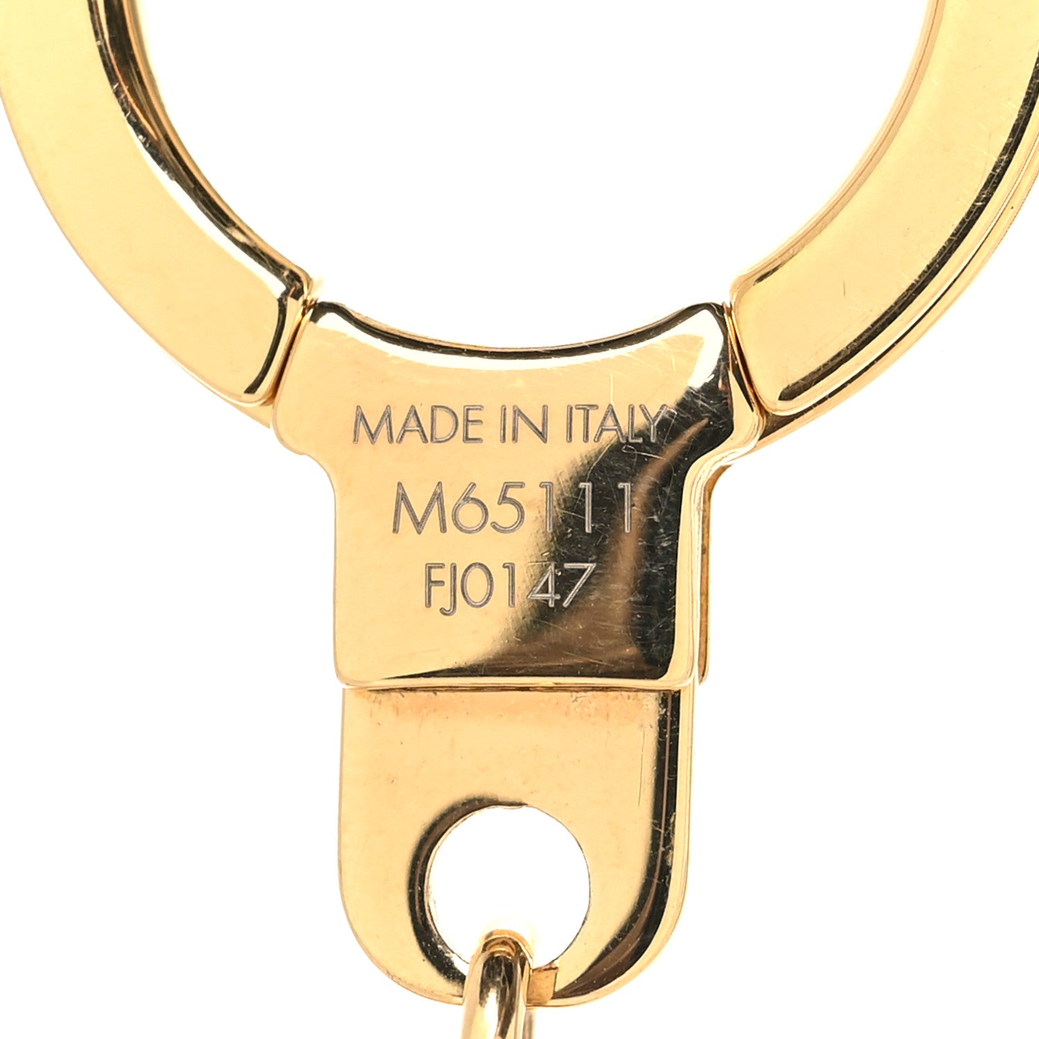 Louis Vuitton Brass Enamel Fleur De Monogram Bag Charm Chain Gold 4 of 4