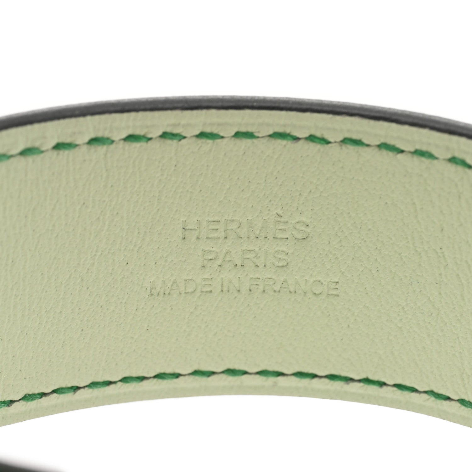 Hermes Chevre Mysore Kelly Twist Bracelet PM Bambou 3 of 4