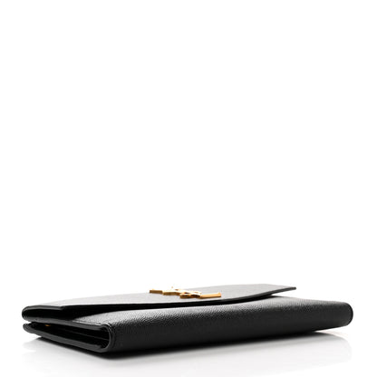 Saint Laurent Grain De Poudre Monogram Uptown Wallet Black 4 of 7
