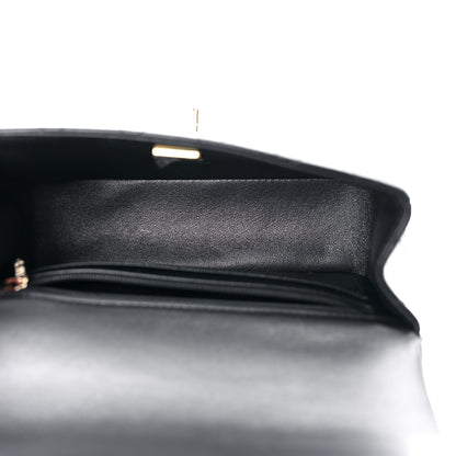 Chanel Lambskin Quilted Mini Top Handle Rectangular Flap Black 4 of 11