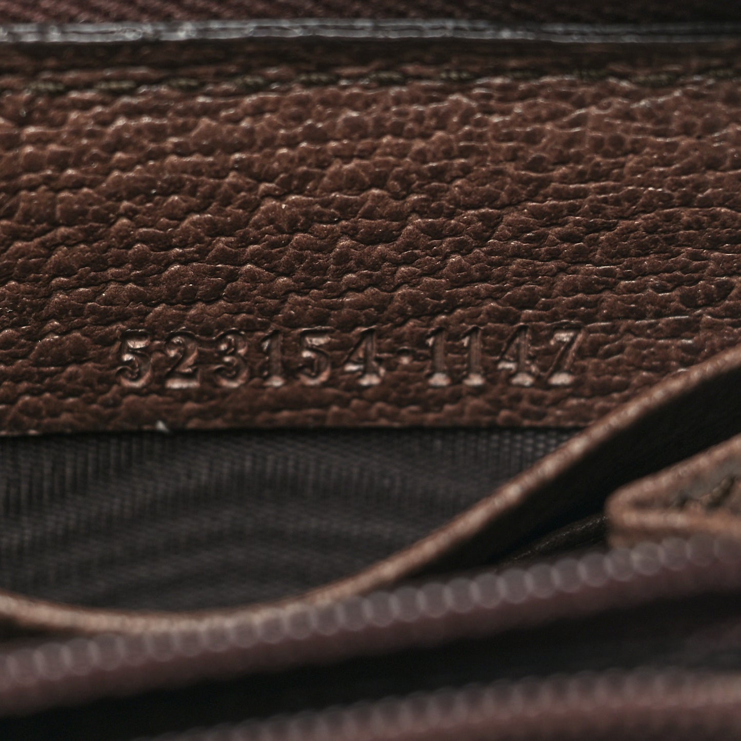 GG Supreme Monogram Web Ophidia Zip Around Wallet Brown