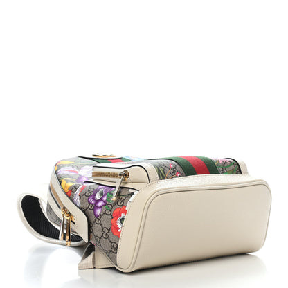 Gucci GG Supreme Monogram Flora Web Small Ophidia Day Backpack White 4 of 9