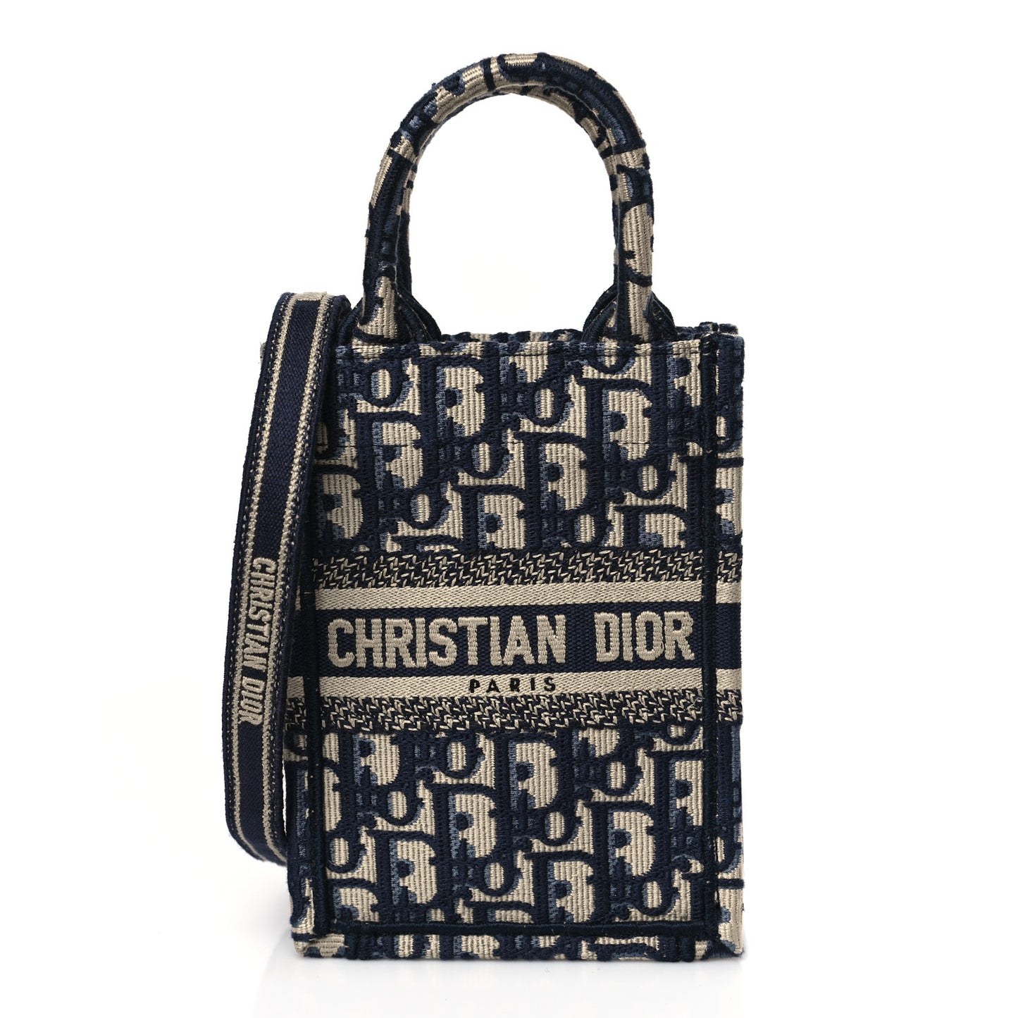 Oblique Mini Book Tote Phone Bag Blue