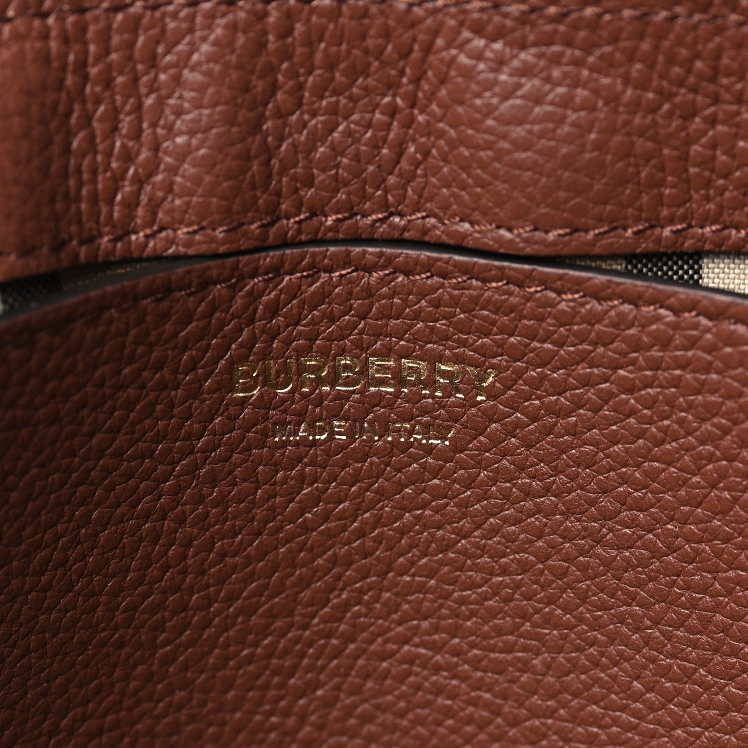 Burberry Calfskin Vintage Check Note Crossbody Bag Tan 6 of 9