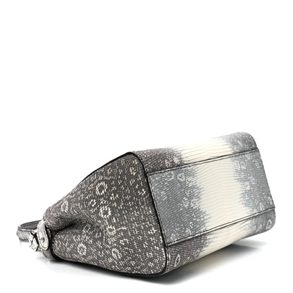 Fendi Lizard Togo Shiny Nappa Mini Peekaboo Iconic Satchel Roccia 4 of 11