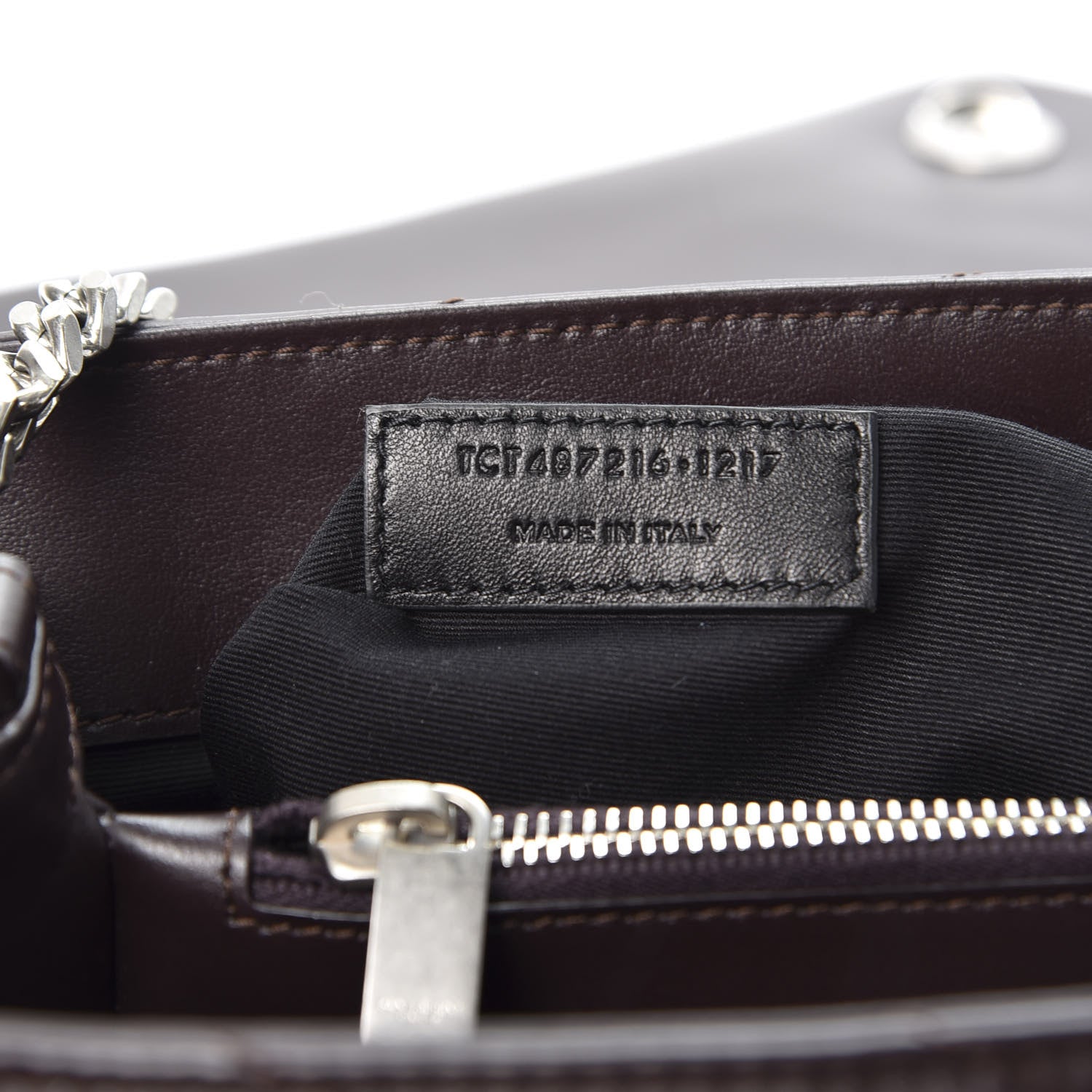 Saint Laurent Calfskin Y Quilted Monogram Medium Loulou Chain Satchel Amaranto 9 of 10
