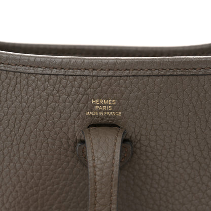 Hermes Taurillon Clemence Evelyne TPM Gris Meyer 6 of 12