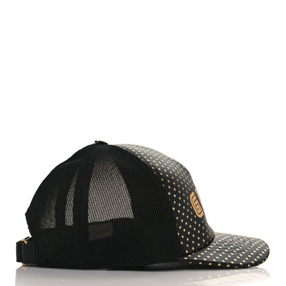 Gucci X SEGA Calfskin GUCCY Stars Baseball Hat XL Black Gold 5 of 8