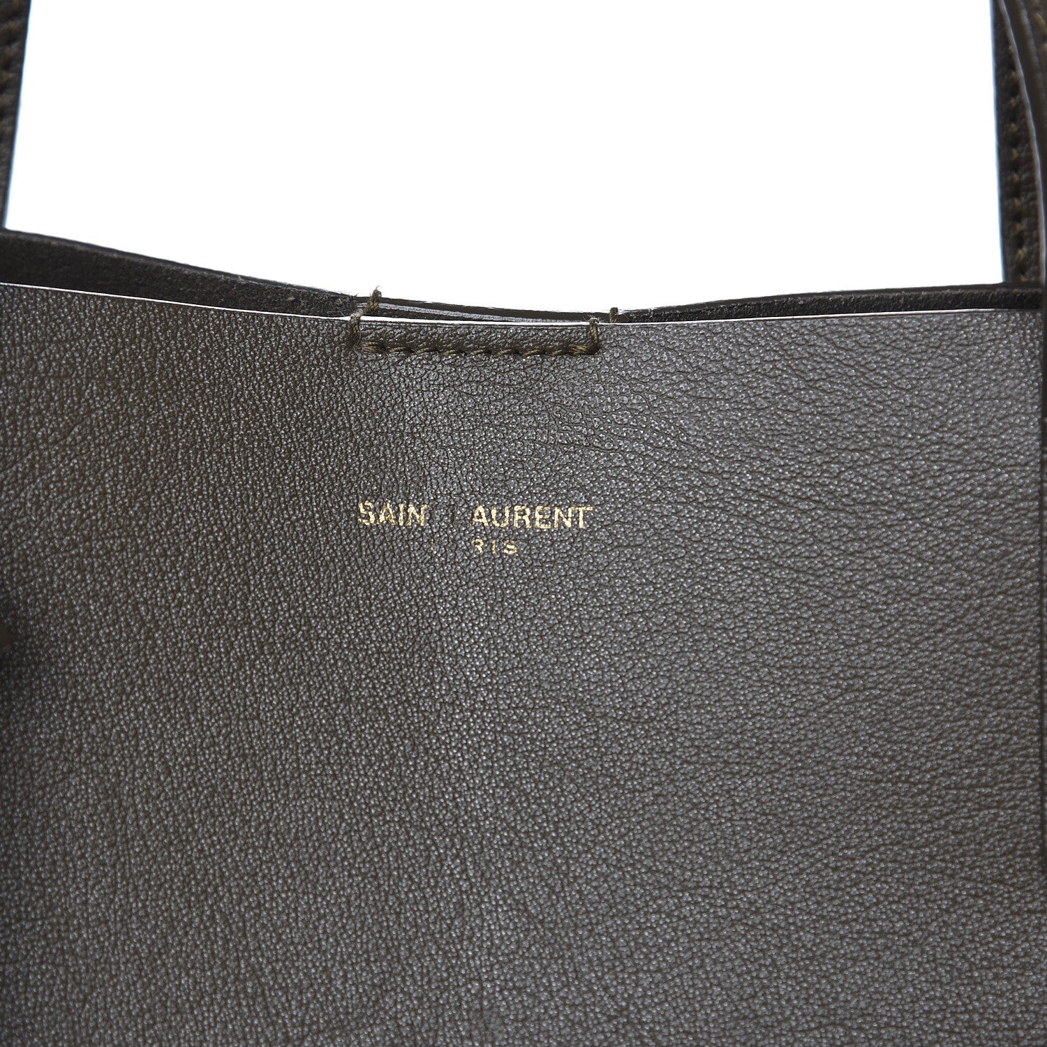 Saint Laurent Calfskin Large Shopping Tote Kaki Militaire 12 of 12