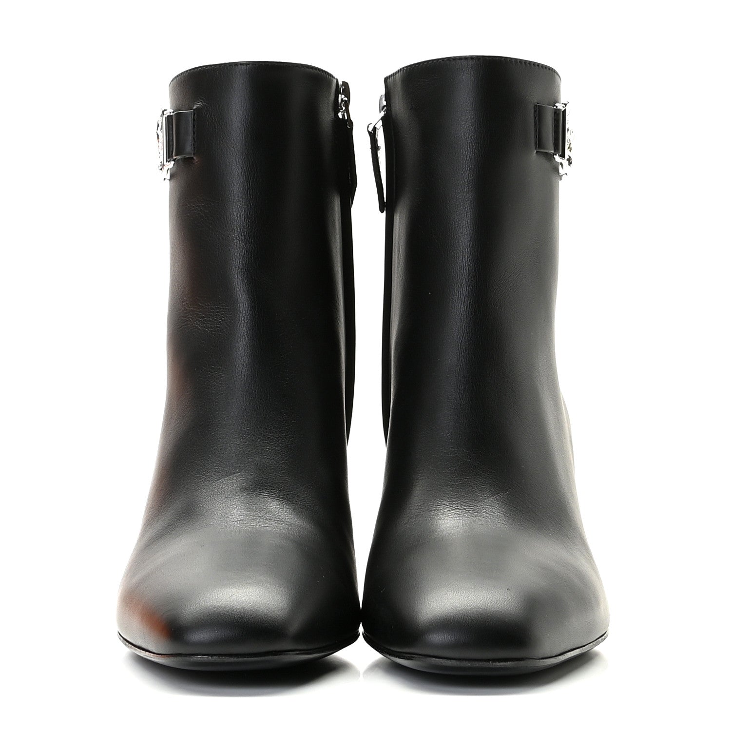 Hermes Calfskin Andrene Ankle Boots 36.5 Black 2 of 14