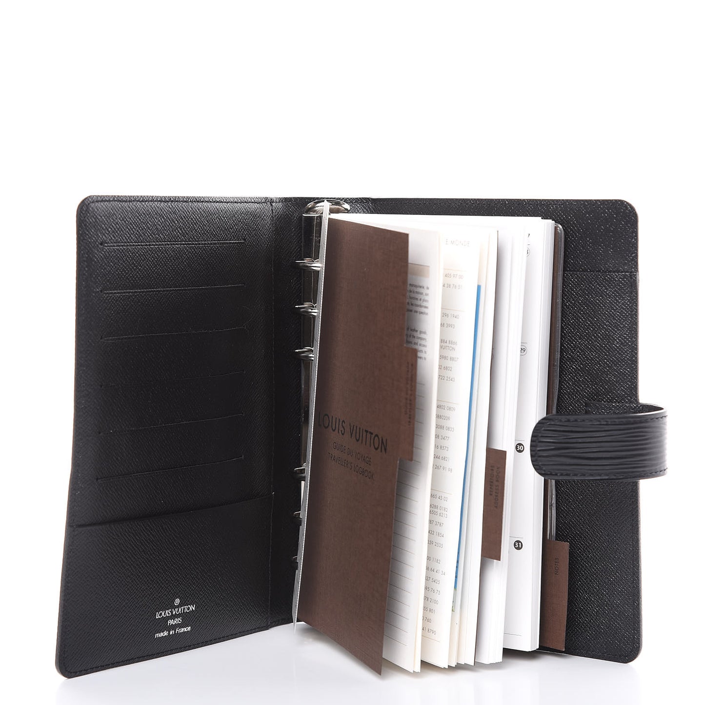 Epi Medium Ring Agenda Cover Black