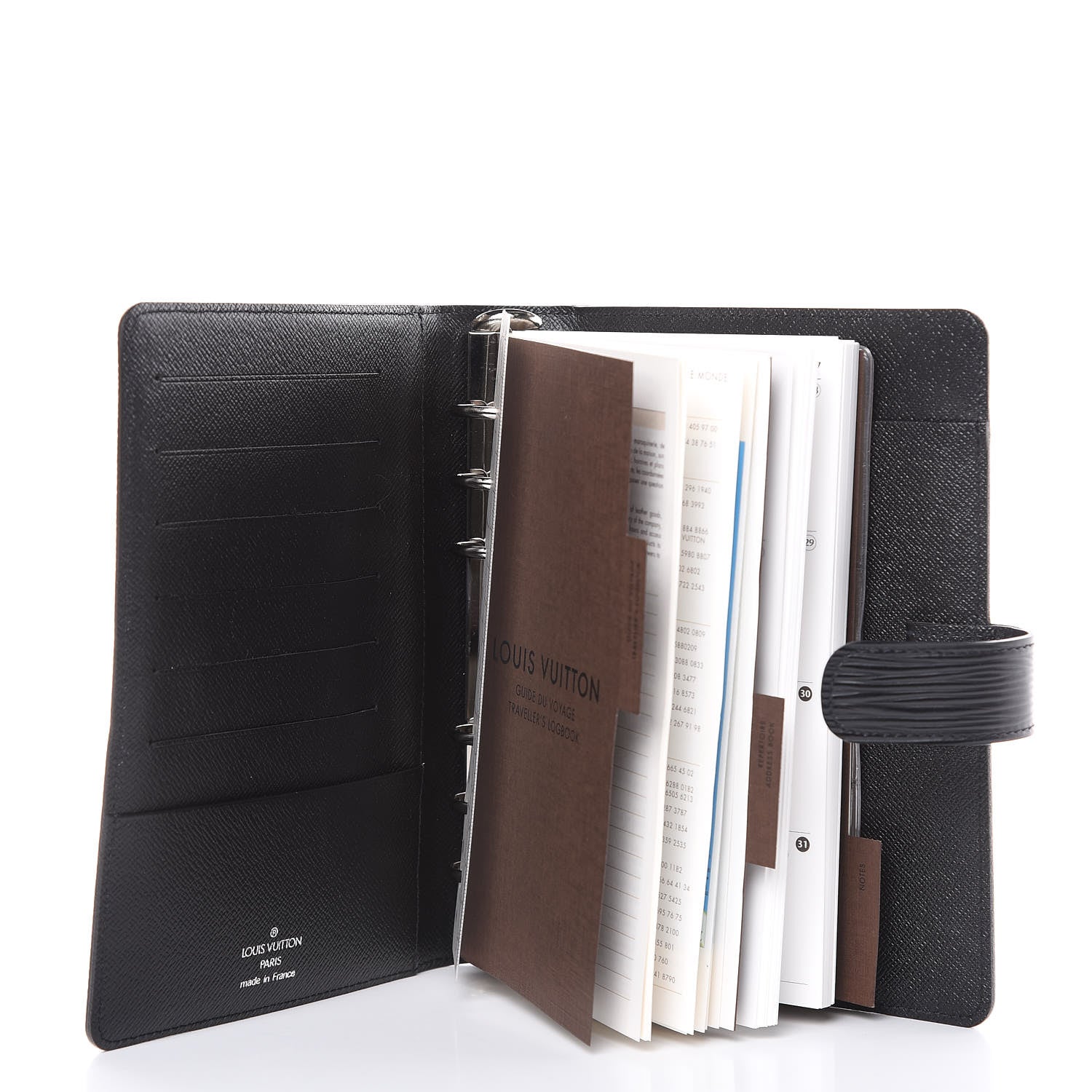 Louis Vuitton Epi Medium Ring Agenda Cover Black 5 of 8