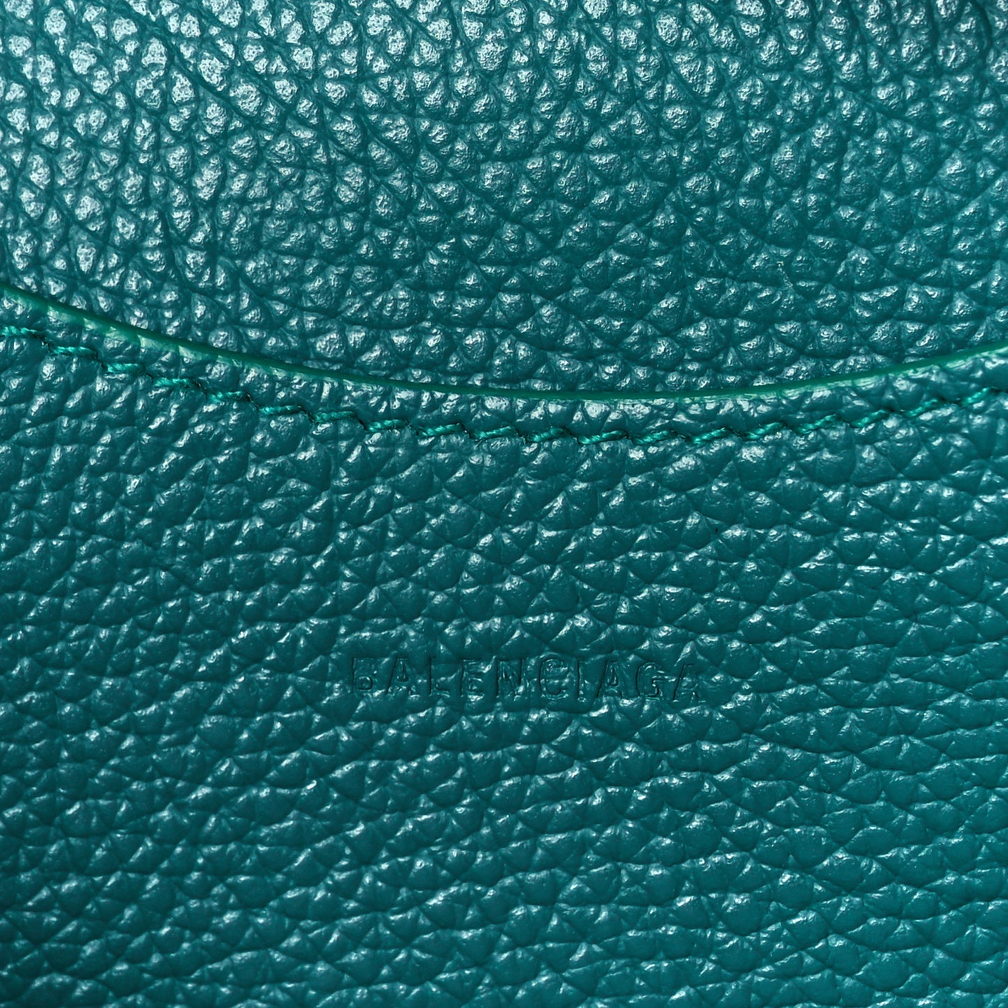Grained Calfskin Neo Classic Silver Hardware Mini City Jade