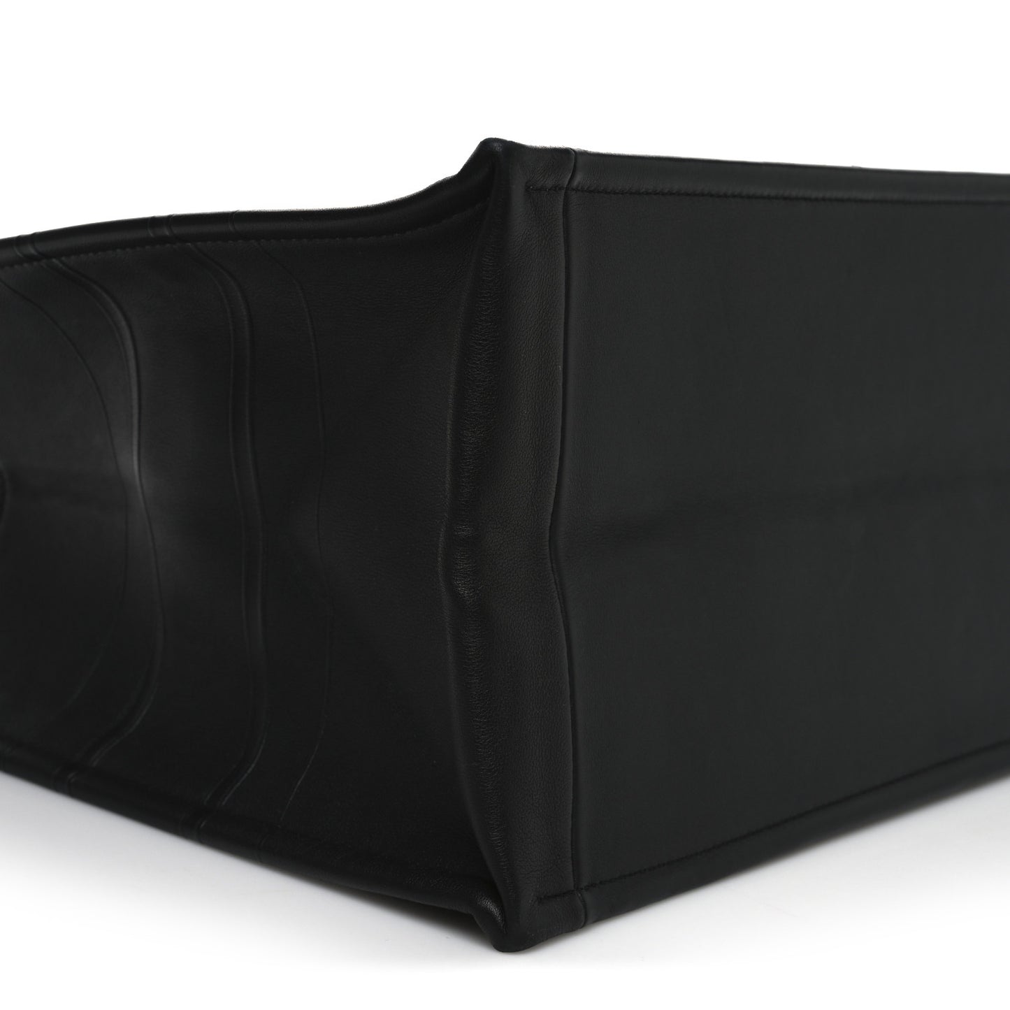 Calfskin Embossed Medium Book Tote Black