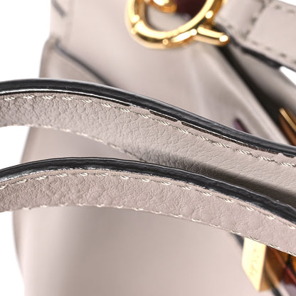 Fendi Vitello Seta Shiny Nappa Medium Peekaboo Iconic Satchel Grigio Polvere Magenta 13 of 13