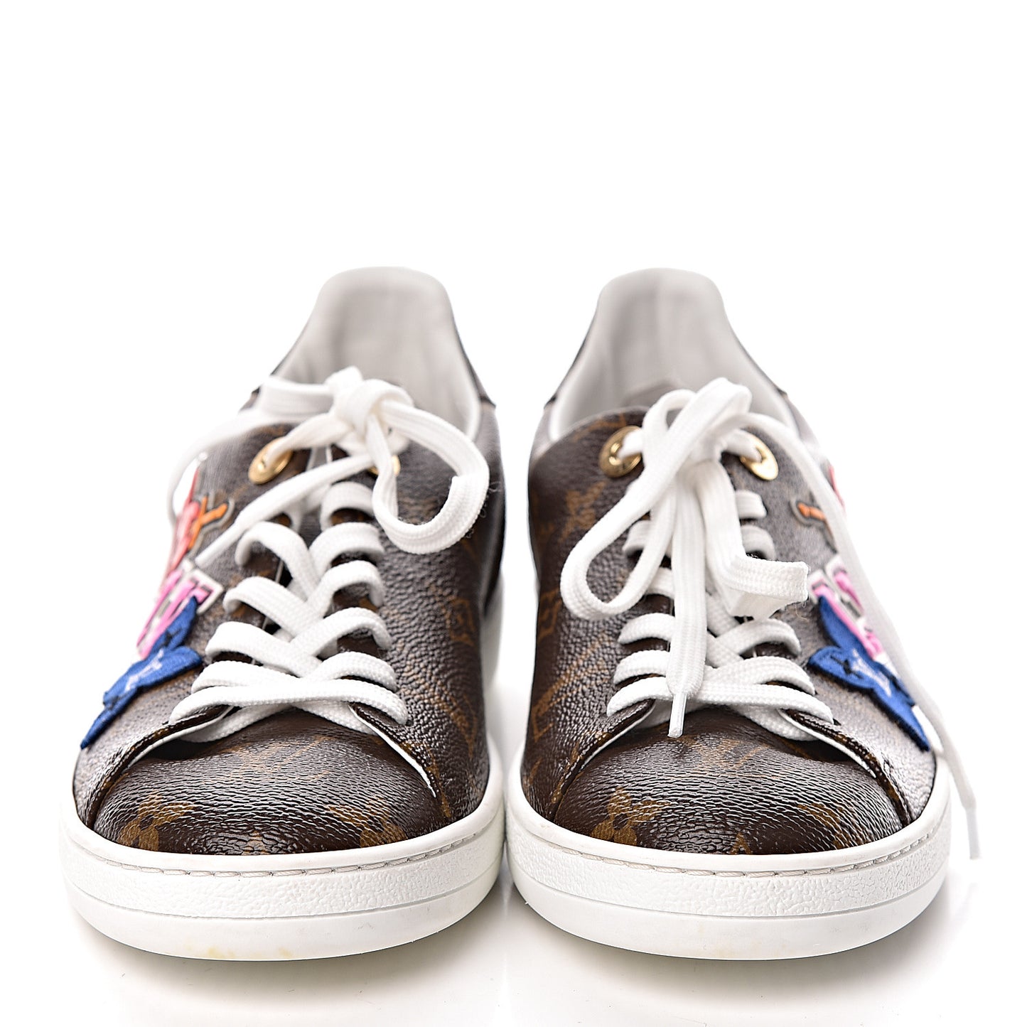 Calfskin Monogram LV Black Heart Sneakers 37 Cacao