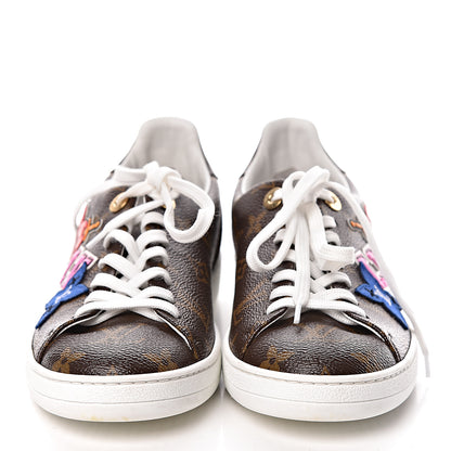 Louis Vuitton Calfskin Monogram LV Black Heart Sneakers 37 Cacao 2 of 11