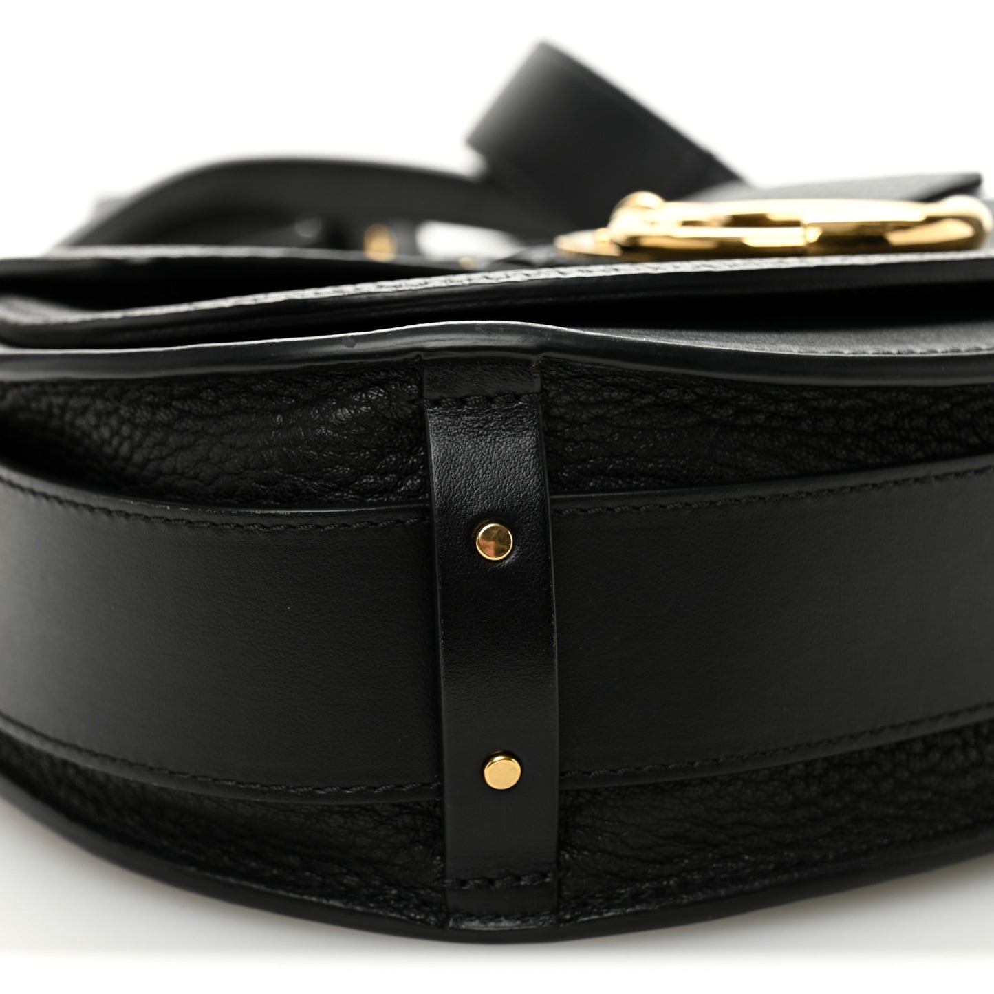 Grained Calfskin Large Tess Bag Black