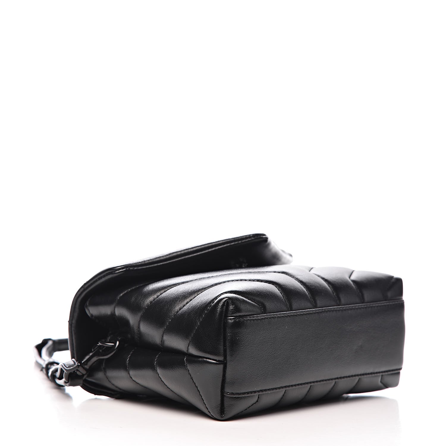 Saint Laurent Calfskin Y Quilted Monogram Toy Loulou Crossbody Bag Black 4 of 11