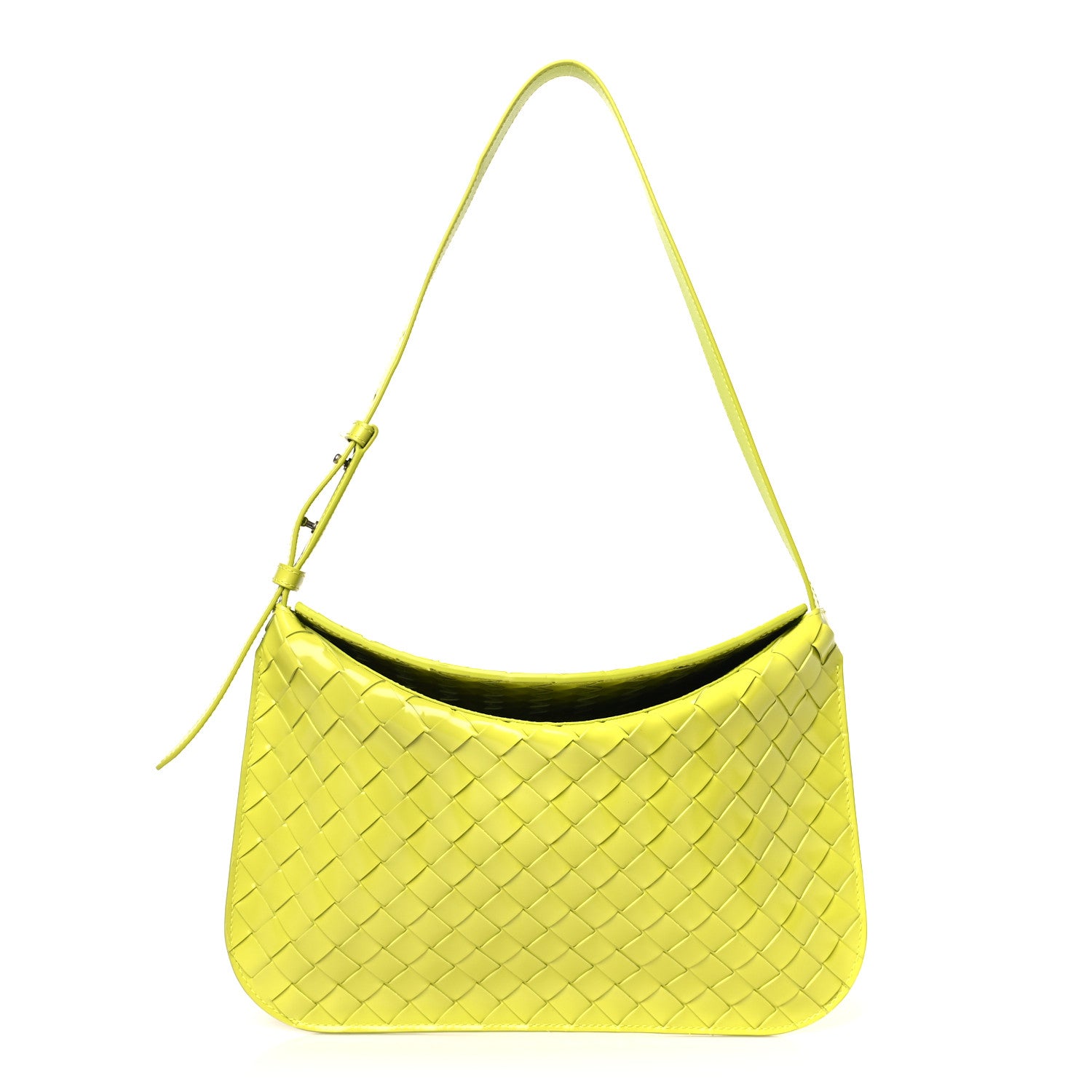 Bottega Veneta Spazzolato Intrecciato Flap Shoulder Bag Acid Kiwi 1 of 9