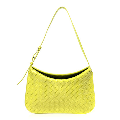 Bottega Veneta Spazzolato Intrecciato Flap Shoulder Bag Acid Kiwi 1 of 9