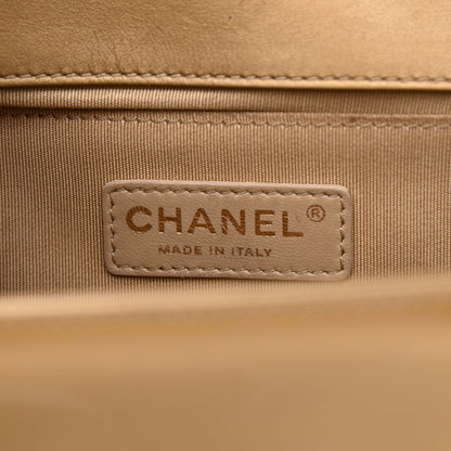Chanel Metallic Patent Calfskin Quilted Medium Boy Flap Gold 6 of 13