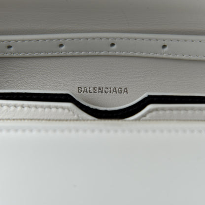 Balenciaga Shiny Box Calfskin Small B Bag White 8 of 10