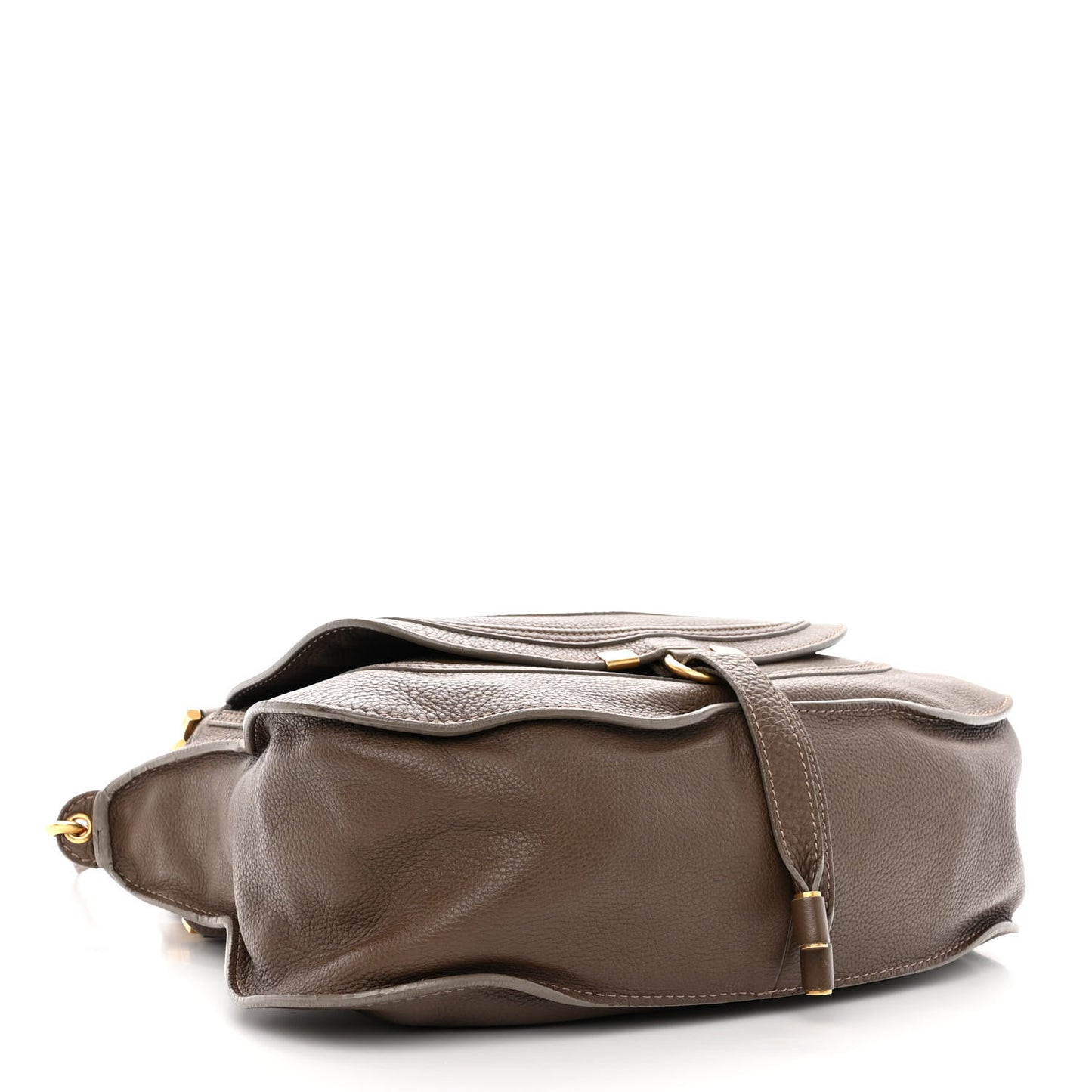 Calfskin Medium Marcie Satchel Brown Seed