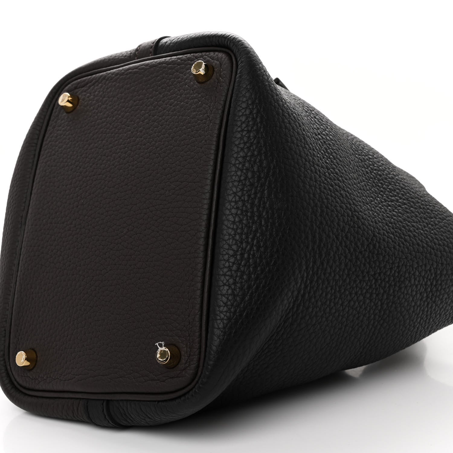 Hermes Taurillon Clemence Casaque Picotin Lock 18 PM Black Ebene Trench 10 of 11